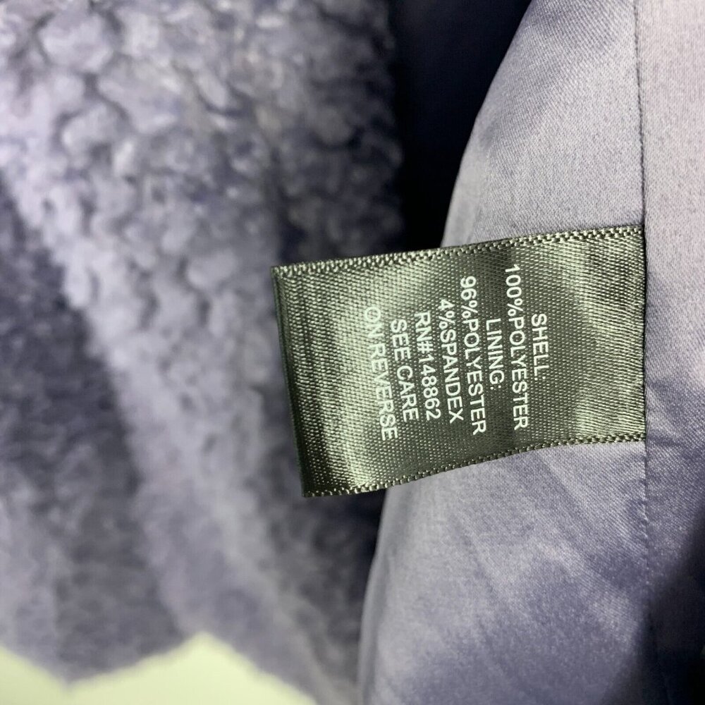 Torrid 0 Maxi Coat Size 12 Purple Soft Sherpa Open Front Lined NWT - Picture 11 of 15